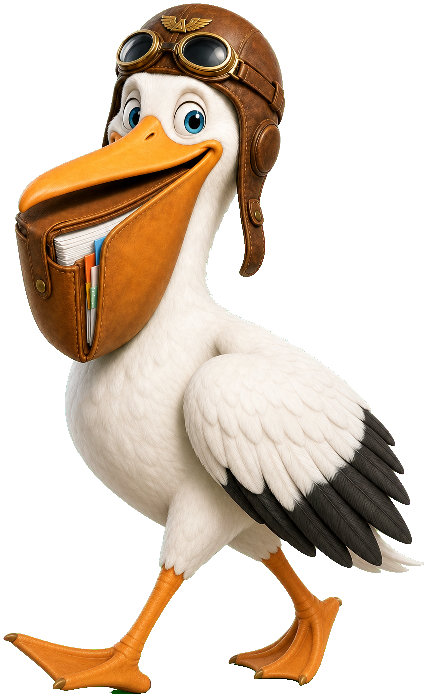 Logny — AMS pelican mascot